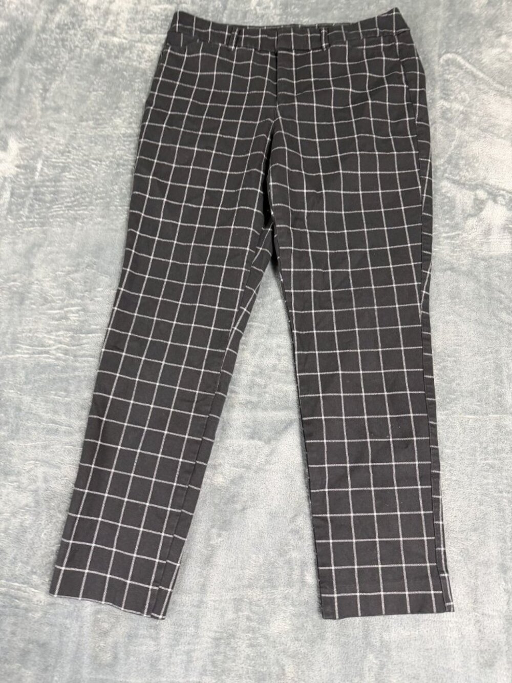 Old Navy Pixie Womens Black & White Windowpane High Rise Pants 8